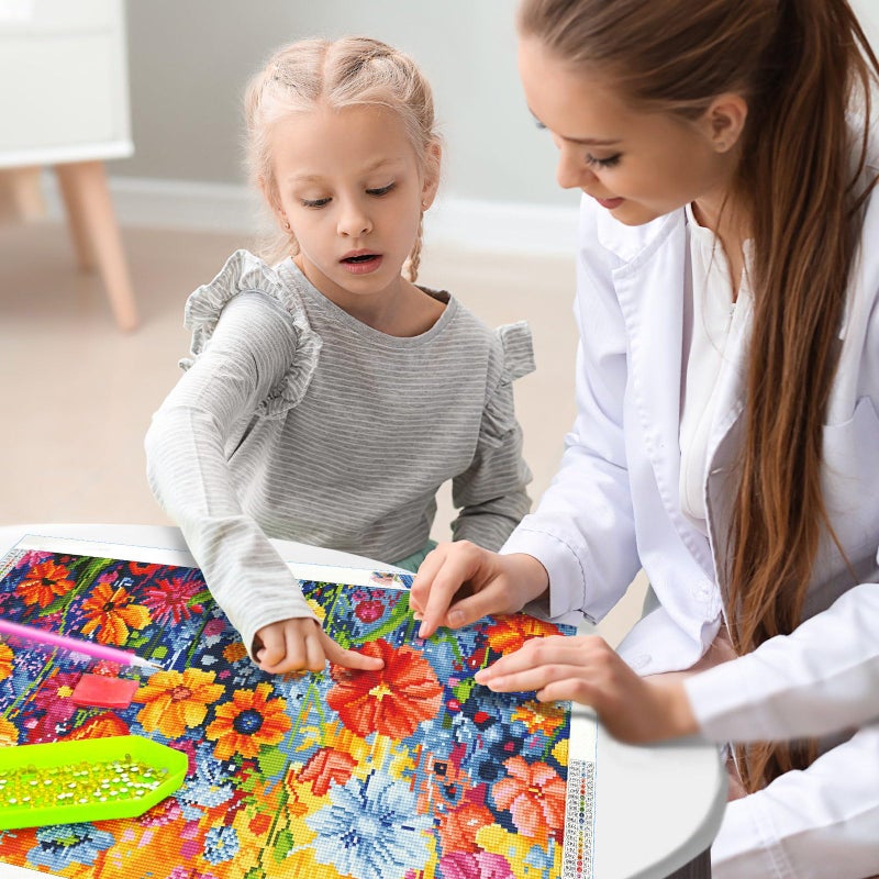 JOOZ Diamond Painting Kits for Adults - DIY 5D Large Diamond Art Kits for Adults Flowers  Full Drill Diamond Art Flowers Kit  Gem Art Kits for Home Wall Decor (27.5 X 15.7 Inch) - Image 4